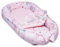 PaLulli® Babynest, multifunktionales Kuschelnest mit Weiches zusätzlicher Matratze, Kokon, Nestchen, Babybett, Reisebett für Neugeborene, 100% Baumwolle Oeko-TEX … (Pinky)
