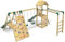 Rebo® Children's Wooden Climbing Frame with Swings, 2 Slides, Up and over Climbing wall and Monkey Bars - Pennine | OutdoorToys | Sturdy Wooden Construction