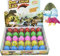 Wenosda Dino Dinosaurier-Dracheneier Schlüpfen Large Size Packung mit 30 Stück wachsenden Spielzeug, mischen Farben (30 Stück, bunten Riss von)