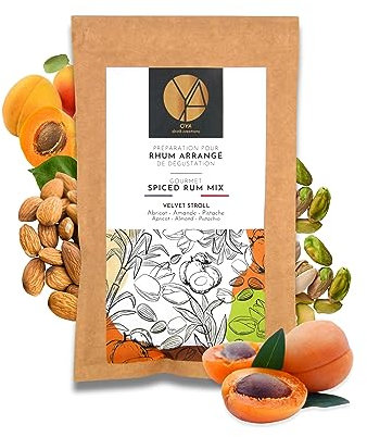 OYA - Préparation pour Rhum Arrangé de Dégustation VELVET STROLL - Abricot Amande Pistache (pour 70cl de rhum)