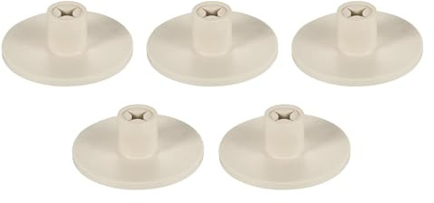 Vokowin 5pcs 0.8 Inch Plastic Golf Tee, Hollow Training Driving Range Tee Stable Ball Holder for Practice Mat Top Holder Outdoor Indoor Hitting Mat, Beige (K342-5)