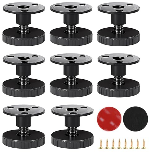 QINGYIWL 8 Stück Verstellbare Möbelfüße 27-40mm Höhenverstellbare Möbelfüße