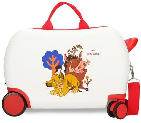 Disney Valise Classique pour Enfant Rigide avec Fermeture à Combinaison latérale 4 Roues Bagage à Main fabriquée en ABS, Un matériau Rigide et léger., Simba Friends, Valise pour Enfant