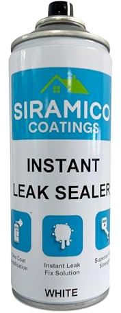 SIRAMICO COATINGS Instant Leak Sealer | 400ml - White | Waterproof UV Stable Sealant | Ideal for Drains & External Pipes and Guttering Leaks & Cracks