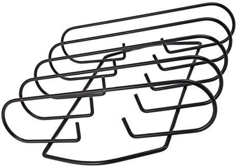 LIYJTK Supports à côtes pour Barbecue, Gril à Charbon de Bois antiadhésif, fumoir de Porc, Support à rôtir en Acier recouvert de Porcelaine, Barbecue en Fer pour Steak, côtelettes