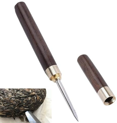 FJYXCHENXM Ice Pick for Breaking Ice, Stainless Steel Ice Picks Tool with Wooden Handle and Cover for Kitchen Bars Camping Restaurant Bartender