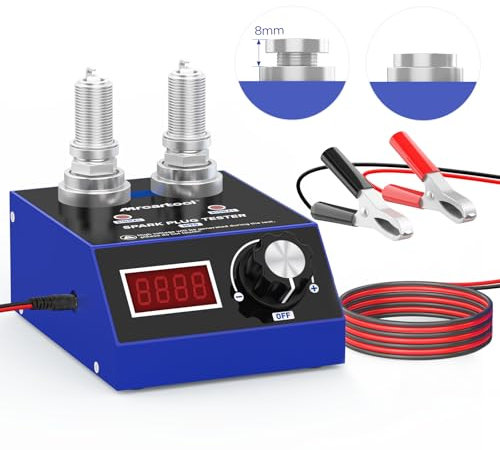 MRCARTOOL Zündkerzentester Auto-Zündkerzenprüfgerät mit einstellbarer Zweilochbuchse 220V Auto-Zündkerzengerät 500~9000RPM