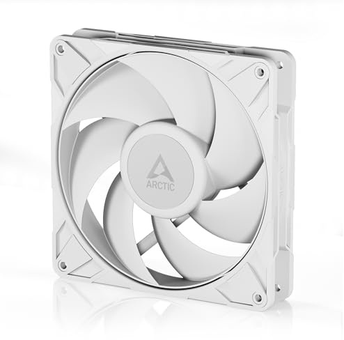ARCTIC P14 Pro PST - Potente Ventilador de Caja PC Premium, Case Fan PWM de 140 mm con Divisor de Cable en Y, 400–2500 rpm, 0 rpm <5% PWM, Rodamiento fluidodinámico, 4 Pines - Blanco