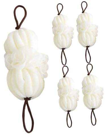 SOESFOUFU 5pcs Bath Loofah Exfoliating Skin Cleaning Sponges for Adults Soft and Safe for All Skin Types for Household Use Easy Foaming and Rinsing