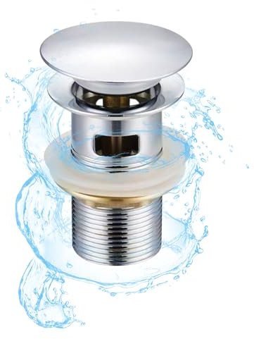Sudnsadaks Bonde de Lavabo, Universel Pop Up Valve Bouchon Vidange en Acier Inoxydable, Vidage Lavabo pour Lavabos et Vasques, Garniture vidage Salle Bain, Étanche Étanchéité Solide