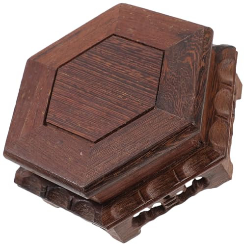 Toyvian Supporto per Vaso da Fiori Esagonale in Legno Base per Fioriera in Legno Supporto per Vaso da Fiori Base per Esposizione di Oggetti Artigianali Adatto per Balconi Soggiorni Uffici