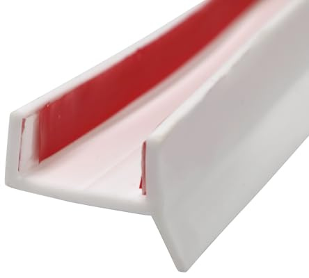 ACESOME Sockelleiste Küche, Gummilippe Dichtung Küchensockel, Sockelblende Küche für 15mm 16mm 17mm 18mm, Küchenleiste Arbeitsplatte für Küchensockel (Weiß, 2m)