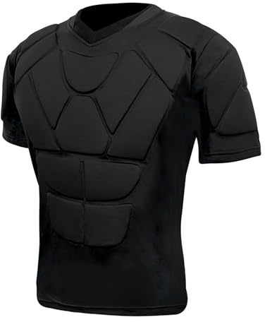 Camiseta de protección acolchada para fútbol, baloncesto, paintball, deportes de combate, rugby, ultraligero protección de engranajes de esquí armadura de cuerpo espalda protección exterior deportes