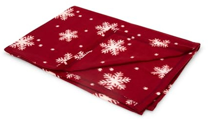 Petface Snowflake Christmas Dog Comforter Blanket, Machine Washable, 100 x 70 cm (Pack of 1)