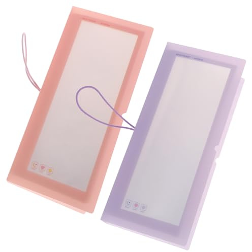 Sewroro Decals Organizer Album for Collecting Stickers 2pcs Lightweight Plastic Binder with Pages for Sticker Storage and Note Holding