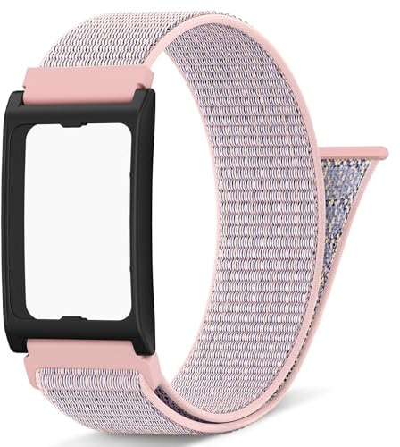 Band med ram kompatibel med Amazfit Helio Strap, justerbart sportband för Zepp Amazfit Helio Strap, män kvinnor perfekt val för träning och gym, Nylon