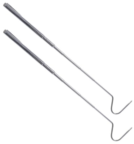 Abaodam Gancho para Agarrar Serpientes Telescópico de Acero Inoxidable 71 Cm Mango Antideslizante Fácil de Usar para Captura y Manejo de Reptiles
