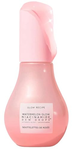 Glow Recipe Watermelon Niacinamide Dew Drops - Brightening, Plumping Hydrating Face Serum, Makeup Primer + Liquid Highlighter with Hyaluronic Acid - Dewy & Glowing Korean Skin Care (40ml)