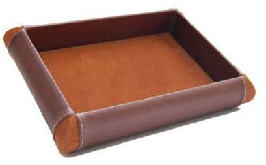 Piel Cabrera Taschenleerer aus Spaltleder, Braun, Einfarbig, Elegant, Unisex, Erwachsene, Geldbörse, Wallet, 3 Sektionen, Verstärkte Kanten