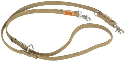 BE Nordic Laisse réglable en Cuir, L–XL: 2,00 m/25 mm, Sable