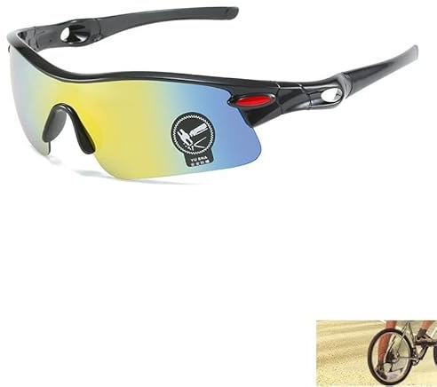 GNAUMORE Polarisierte Fahrradbrille, Sportbrille mit UV400-Schutz, Anti-Blaues-Licht-Linse, Grau, für Outdoor-Aktivitäten wie Radfahren, Angeln, Golf, Laufen, Skifahren