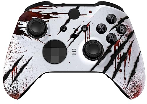 eXtremeRate Wild Attack Replacement Faceplate Cover for Xbox One Elite Controller Series 2 (Model 1797), Soft Touch Front Housing Shell Case & Accent Rings for Xbox Elite Series 2 Core Controller