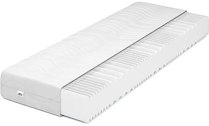 IZER Wave Kaltschaummatratze Härtegrad H3 80x190 16cm Orthopädische Matratze 7-Zonen Matratzenbezug mit Reißverschluss