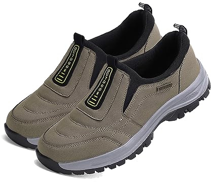 sPeesy Chaussures orthopédiques pour hommes chaussures légères pour hommes baskets d'extérieur chaussures de randonnée pour hommes imperméables extra larges en lin chaussures de marche imperméables