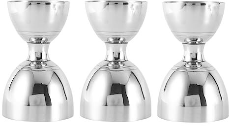Beelooom 3X Barre d'acier Inoxydable Jigger 1/2 Oz, Tasses Une Mesurer Jigger de Cocktail Jigger 1Oz 2Oz