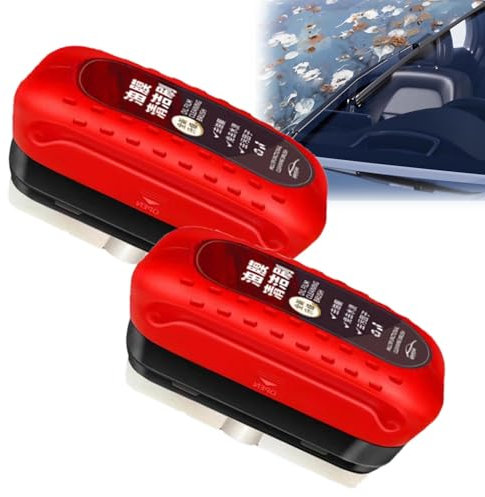 Multifunktionale KFZ-Ölfilm-Reinigungsbürste, KFZ Ölfilmreiniger Ölfilm-Entferner für Windschutzscheiben Glas Ölfilm Reiniger, Ölabweisende Folie für Autoscheiben, Ölfilmentferner Autoglas (2 Stück)