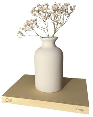 Jarron de Decoracion Casa Ceramica Modernos Minimalistas Blancos Florero Decorativo Alto Centro De Mesa para Flores Secas Naturales Jarrón Hogar Comedor Estilo Nórdico Adornos Salón Elegante