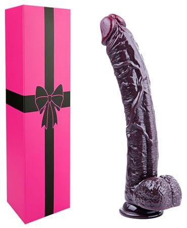 8.5 Inch Realistic Soft Silicone Long Black Dildo with Suction Cup,7 Thin Small G-spot Gay Dildo Penis Anal Butt Plug for Beginner,Vaginal Anal Stimulation Female Strapon Sex Toy for Women Men Couple