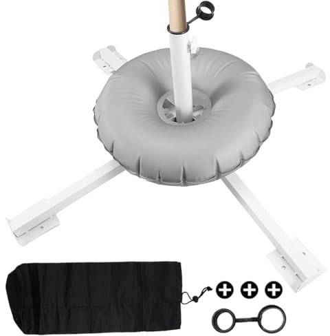 Support De Parasol De Plage | Base pour Parasol de Patio Portable - Fixation Anti-Vent pour Brise-Soleil Piscine Camping Balcon Terrasse Jardin Pêche Extérieur