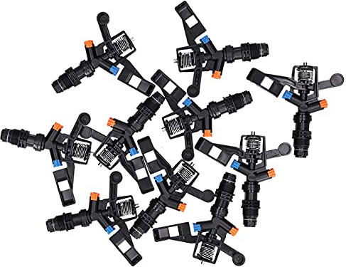 Aumotop Lot de 10 Arroseurs à Bras Oscillant à Filetage Mâle G1/2, Augmentation de l'humidité du Sol, Rétention des Nutriments, Pulvérisation Uniforme, Plastiques Techniques de Haute