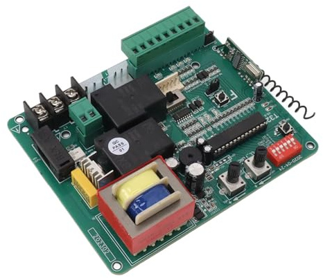Dioche Motori per Cancelli RC Scheda di Controllo del Motore del Cancello Scorrevole con Indicazione LED e Telecomando - Circuito del Motore della Porta Elettrica con Design di Sicurezza e