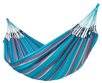 LA SIESTA Brisa Kingsize utomhushängmatta - colombiansk tillverkad polypropylen, UV- och väderbeständig, för trädgård och uteplats - våg