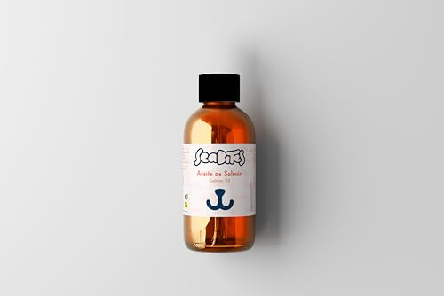 SeaBites Pet Care - Aceite de Salmón con Condroprotectores, 5000 MG/l, para Perros y Gatos - Articulaciones, Pelo y Piel, Sistema inmune - Complemento alimentario
