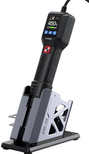 Micro Hot Air Gun 550W with Stand BGA Rework LCD Digital Hair Dryer Soldering Heat Gun for Welding Repair Tools (SAG-55 Standard)
