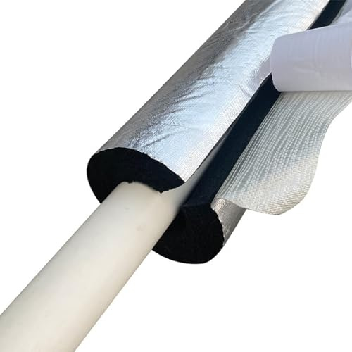 Tubo de Espuma de Aluminio Autoadhesivo, Retardante De Llama y Anticongelante, ID 16/27/43/60/76/110/219mm, Alta Densidad Goma Tuberias para Gimnasio Equipo y Maquinaria Industrial((ID)34MM x (TK)10MM