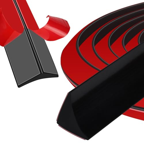 Profil D'étanchéité pour Plan de Travail Baguette Finition Angle Plan de Travail Cuisine 5m Baguette Finition Plan de Travail Cuisine Silicone Auto-adhésif Imperméable Noir (noir, 5m)