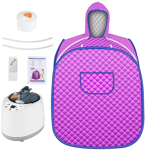 Sauna Portatile, Sauna da Casa per una spa domestica, tenda sauna con generatore di vapore da 2 L e 1000 W, timer e telecomando – Sauna personale per disintossicazione, relax e recupero muscolare