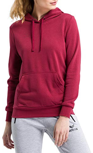 Erima Damen Basic Kapuzen Sweatshirt (2072014), Bordeaux, 46