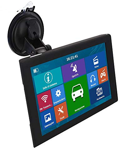 WOSTOKE Navigatore satellitare per Camion da 9 Pollici Mappe gratuite GPS per la Navigazione in Autobus per autocarri HGV Camion LGV