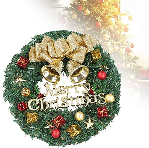 Christmas Tree Garland, 30 cm Artificial Christmas Wreath Decoration,Weihnachtstürkranz，Weihnachtskranz,Adventskranz for Parties, Festivals, Doors,Christmas Decoration