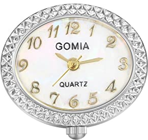 JewelryWe Novelty Finger Watch Classic Oval Colorful Dial Quartz Adjustable Open Rings Watches for Men Women