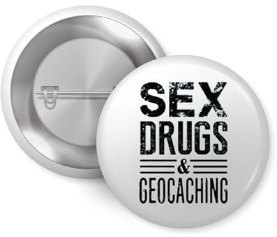 Geocaching Adventure Outdoors Humour Pin Button Badge 1in 25mm