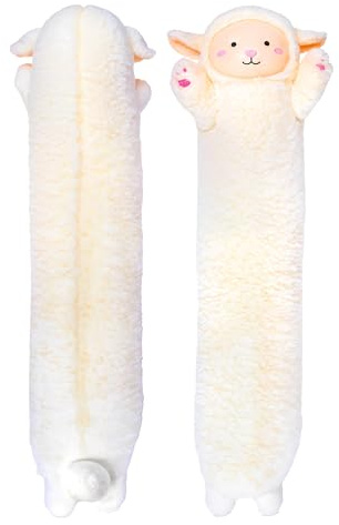 Cuddle Paws Lamb Plush Body Pillow for Kids | Long Stuffed Animal Cuddle Pillow | Soft Hugging Toy | Plushie Gift for Girls & Boys | Long Plush Body Pillow for Comfort | Small, 23 Inches