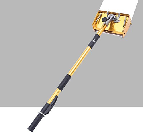 NeNchengLi 9.8 Trockenbau Kelle Drywall Flat Trockenbau Taping Flat Finishing Box Tool mit 98-160cm Verstellbarer Griff Schnell-Teleskopschalter
