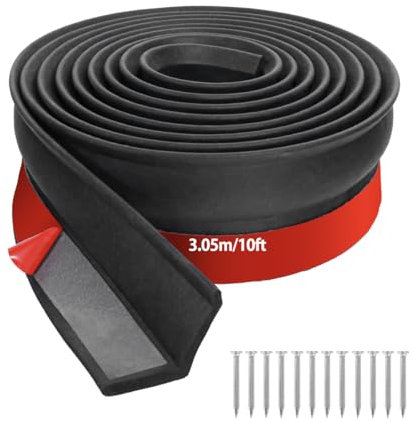 Garage Door Seal 3m Draft Excluder for Garage Doors Weather Sealing Strip Kit with Nails