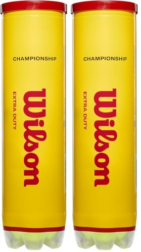 Wilson Championship Extra Duty, Pelota Unisex Adulto, Amarillo (Yellow), 4 Balls (Paquete de 2)
